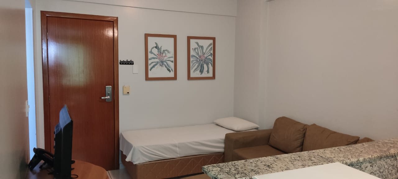 Flat 1 quarto com sala e cozinha